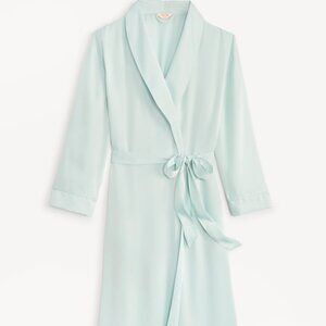 State of Day Women's Belted Shawl-Collar Crepe de Chine Robe